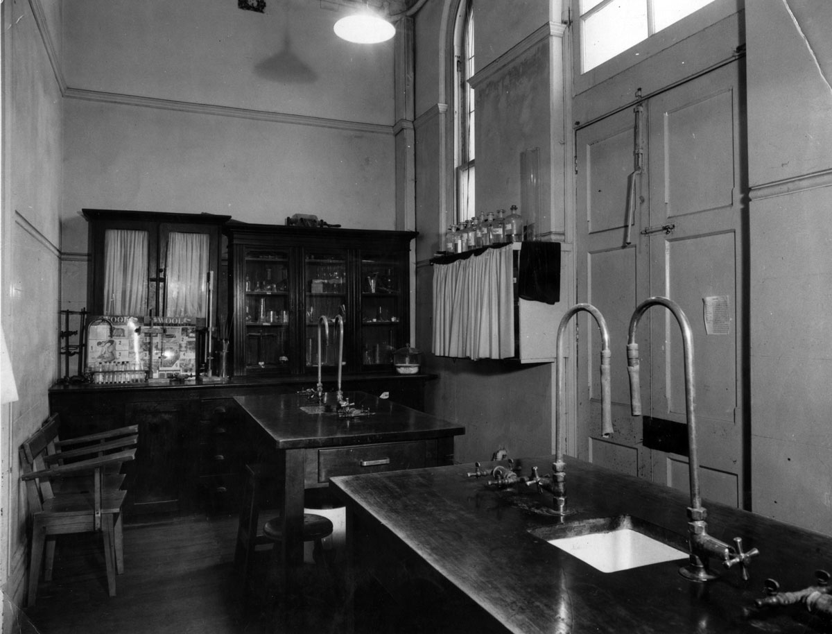 The chemistry lab, 1957