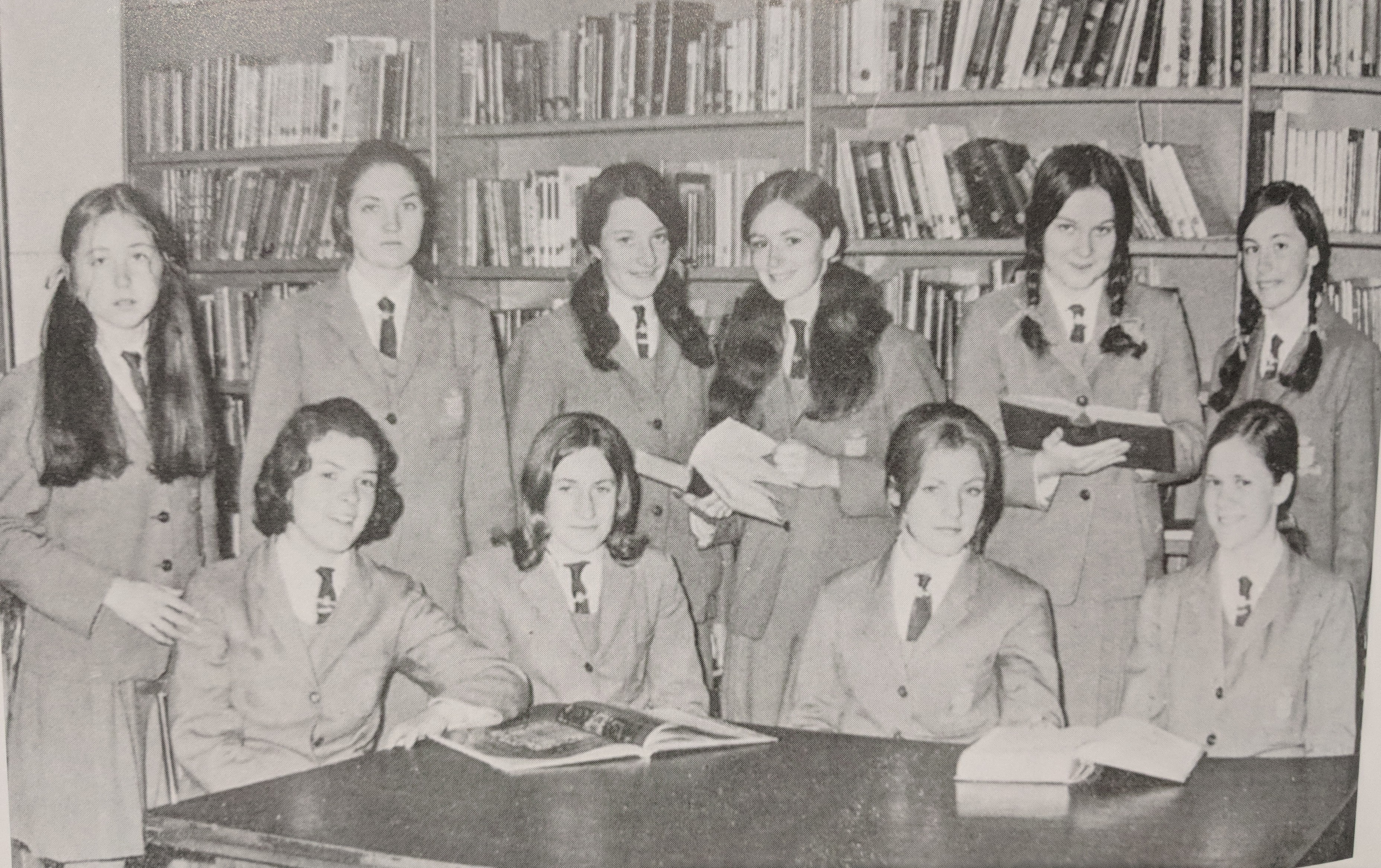 Mary Doyle pictured in the debating team, 1970